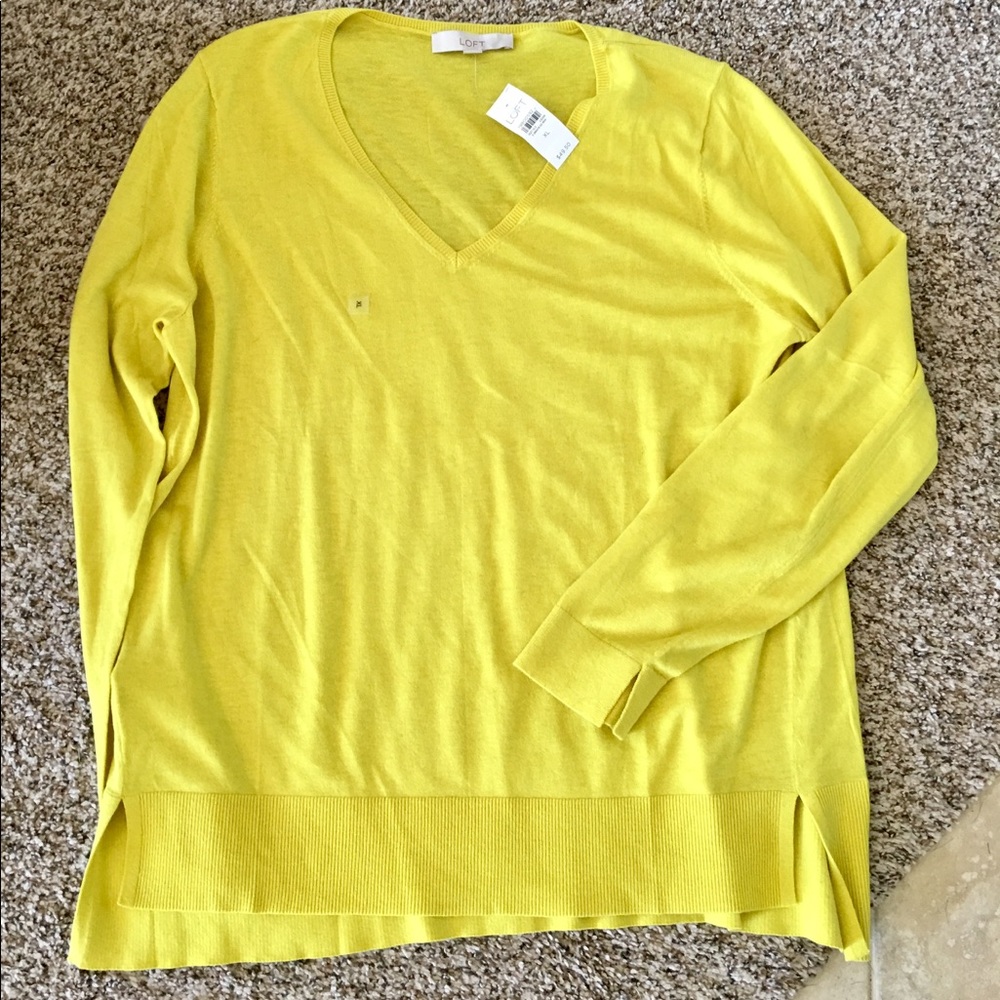 Lime/yellow oversized neck sweater! BNWT
